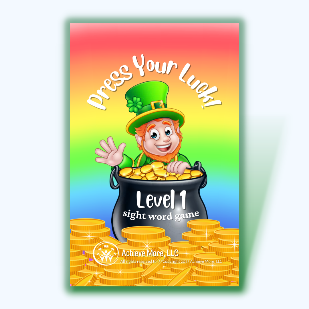 Press Your Luck Level 1 Sight Word Game