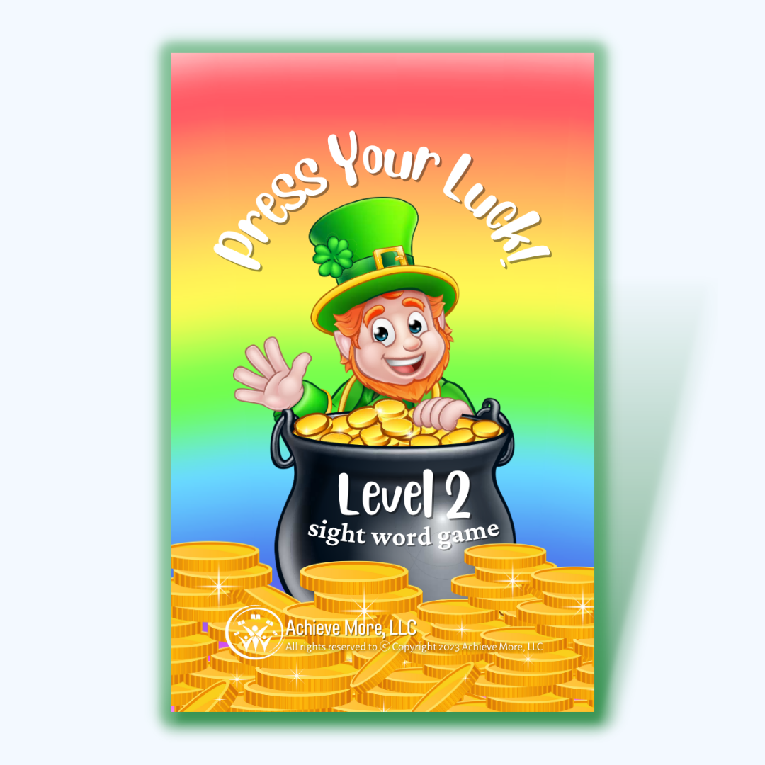 Press Your Luck Level 2 Sight Word Game